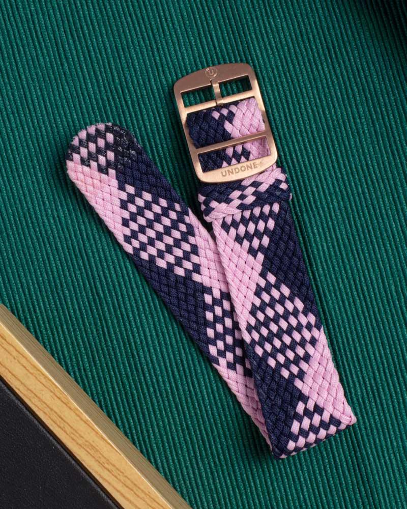 Perlon Pattern Pink / Navy - UNDONE
